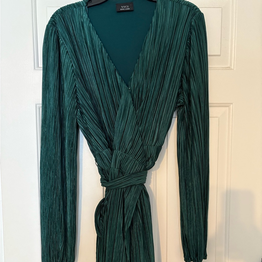 Emerald wrap dress